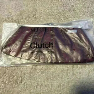 Miche metallic clutch purple